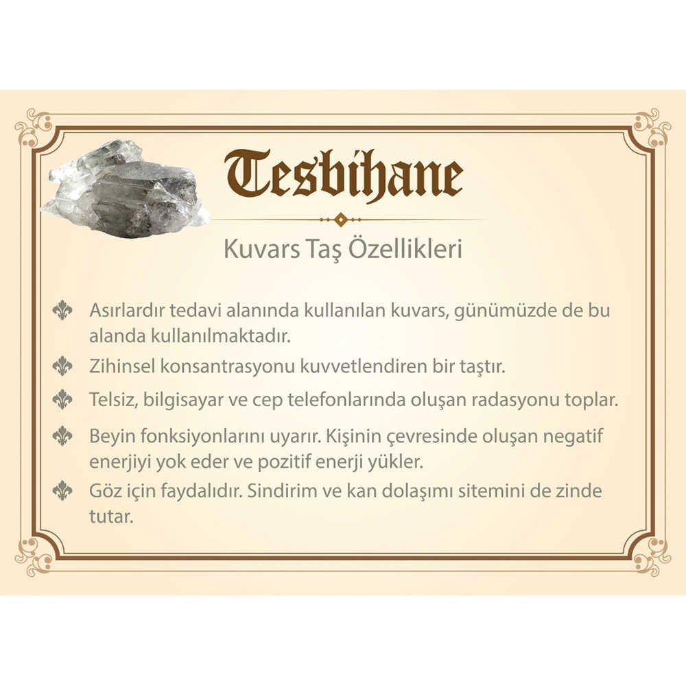 925 Ayar Gümüş Püsküllü Fasetalı Küre Kesim Kuvars Doğaltaş Tesbih 925 Ayar Gümüş Püsküllü Fasetalı Küre Kesim Kuvars Doğaltaş Tesbih