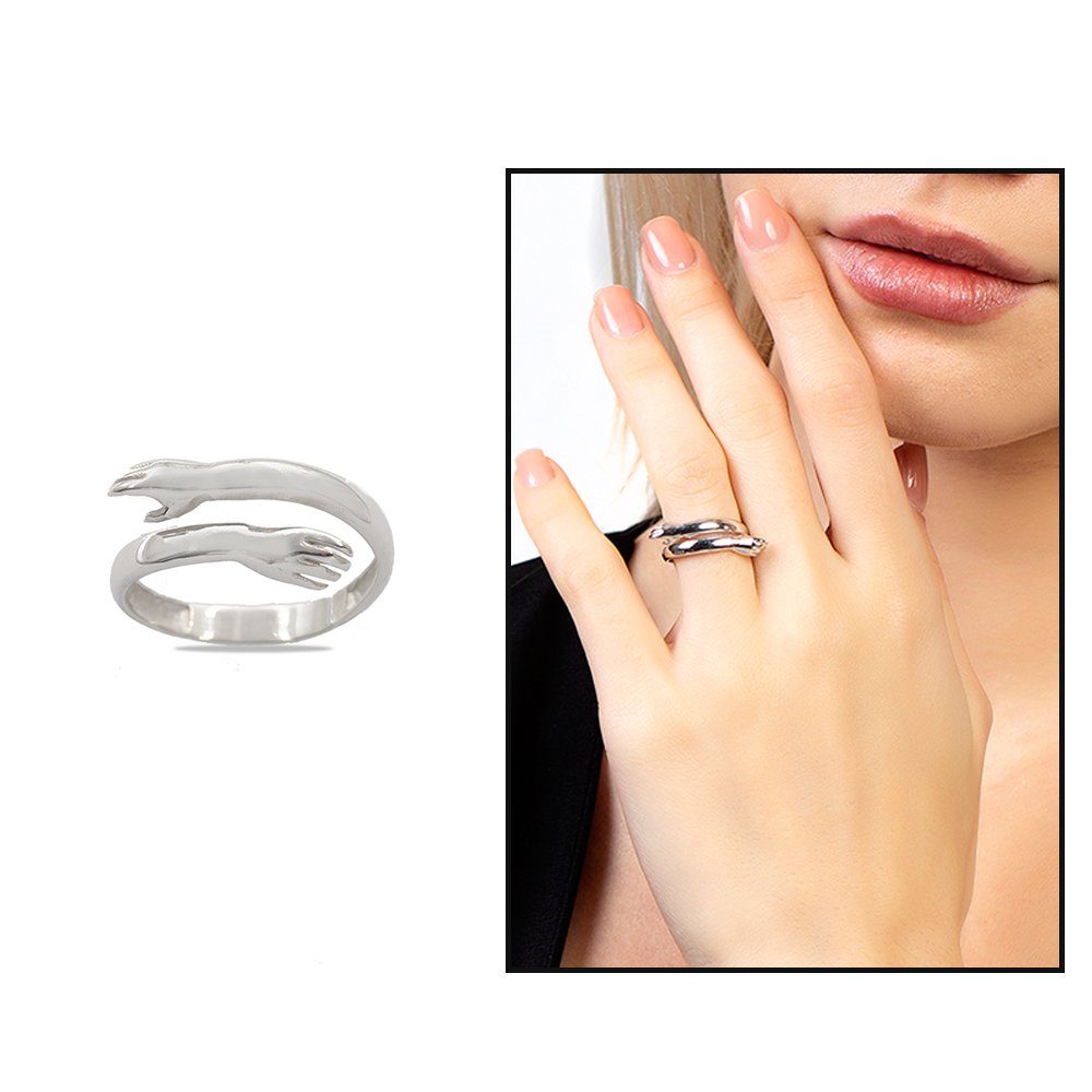 Anne-Bebek Eli Detaylı Silver Renk Free Size 925 Ayar Gümüş Kadın Yüzük Anne-Bebek Eli Detaylı Silver Renk Free Size 925 Ayar Gümüş Kadın Yüzük