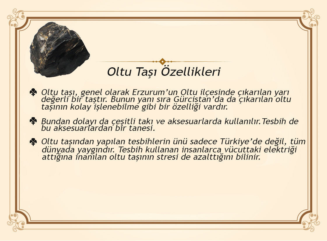 Kumpas İşçilikli Arpa Kesim Erzurum Oltu Taşı Tesbih (M-4) Kumpas İşçilikli Arpa Kesim Erzurum Oltu Taşı Tesbih (M-4)