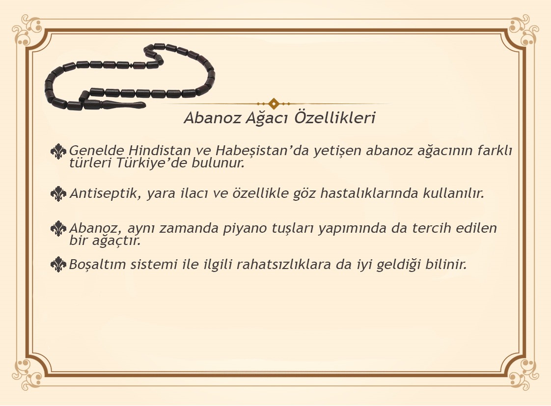 Sistemli Kapsül Kesim Abanoz Ağacı Tesbih Sistemli Kapsül Kesim Abanoz Ağacı Tesbih