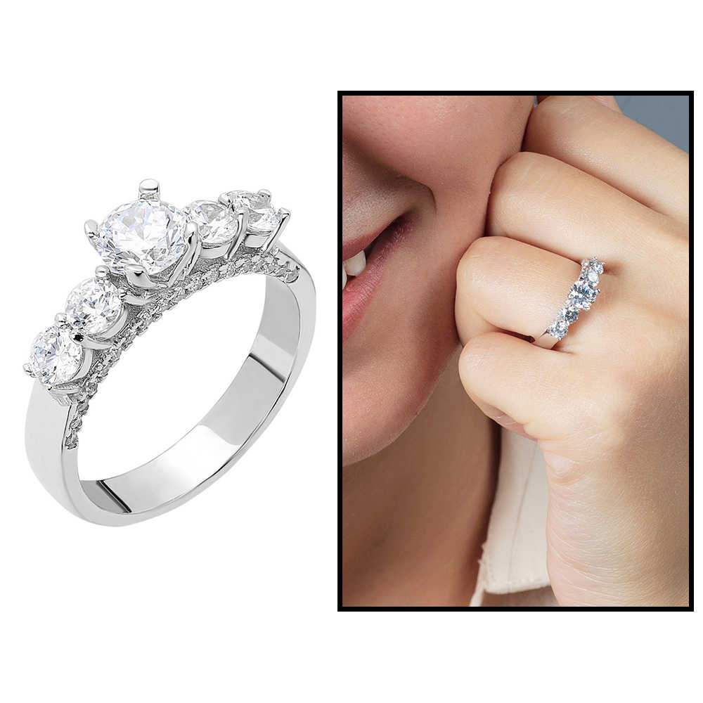 Starlight Diamond Pırlanta Montür Zarif Tasarım 925 Ayar Gümüş Bayan Beştaş Yüzük Starlight Diamond Pırlanta Montür Zarif Tasarım 925 Ayar Gümüş Bayan Beştaş Yüzük
