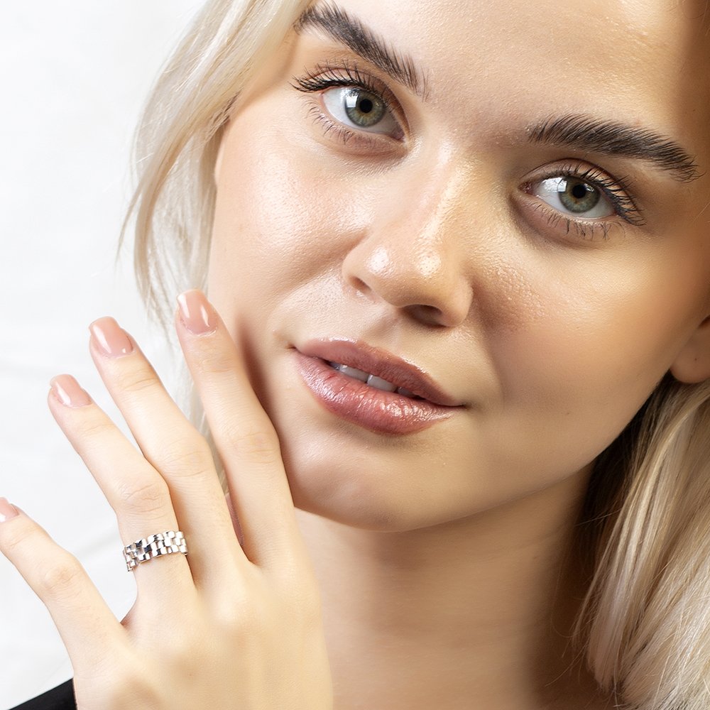 Zincir Tasarım Silver Renk Free Size 925 Ayar Gümüş Kadın Yüzük Zincir Tasarım Silver Renk Free Size 925 Ayar Gümüş Kadın Yüzük